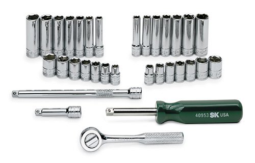 32 PIECE 1/4" DRIVE 6 POINT METRIC SOCKET SET
