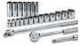 23 PIECE 1/2" DRIVE 12 POINT FRACTIONAL SOCKET SET