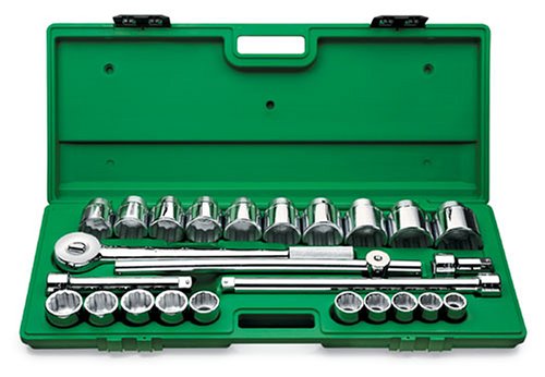 25 PIECE 3/4" DRIVE 12 POINT FRACTIONAL SOCKET SET