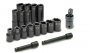 17 PIECE 1/2" IMPACT 6 POINT FRACTIONAL SOCKET SET