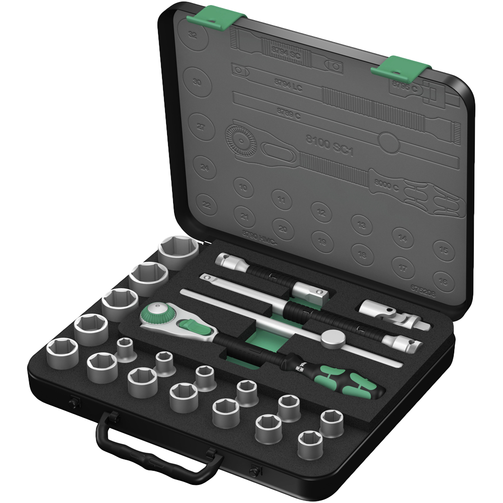 Wera 1/2" Metric Zyklop Ratchet Set