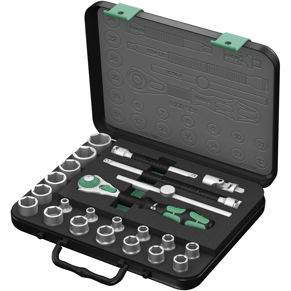 Wera 3/8" Metric Zyklop Ratchet Set